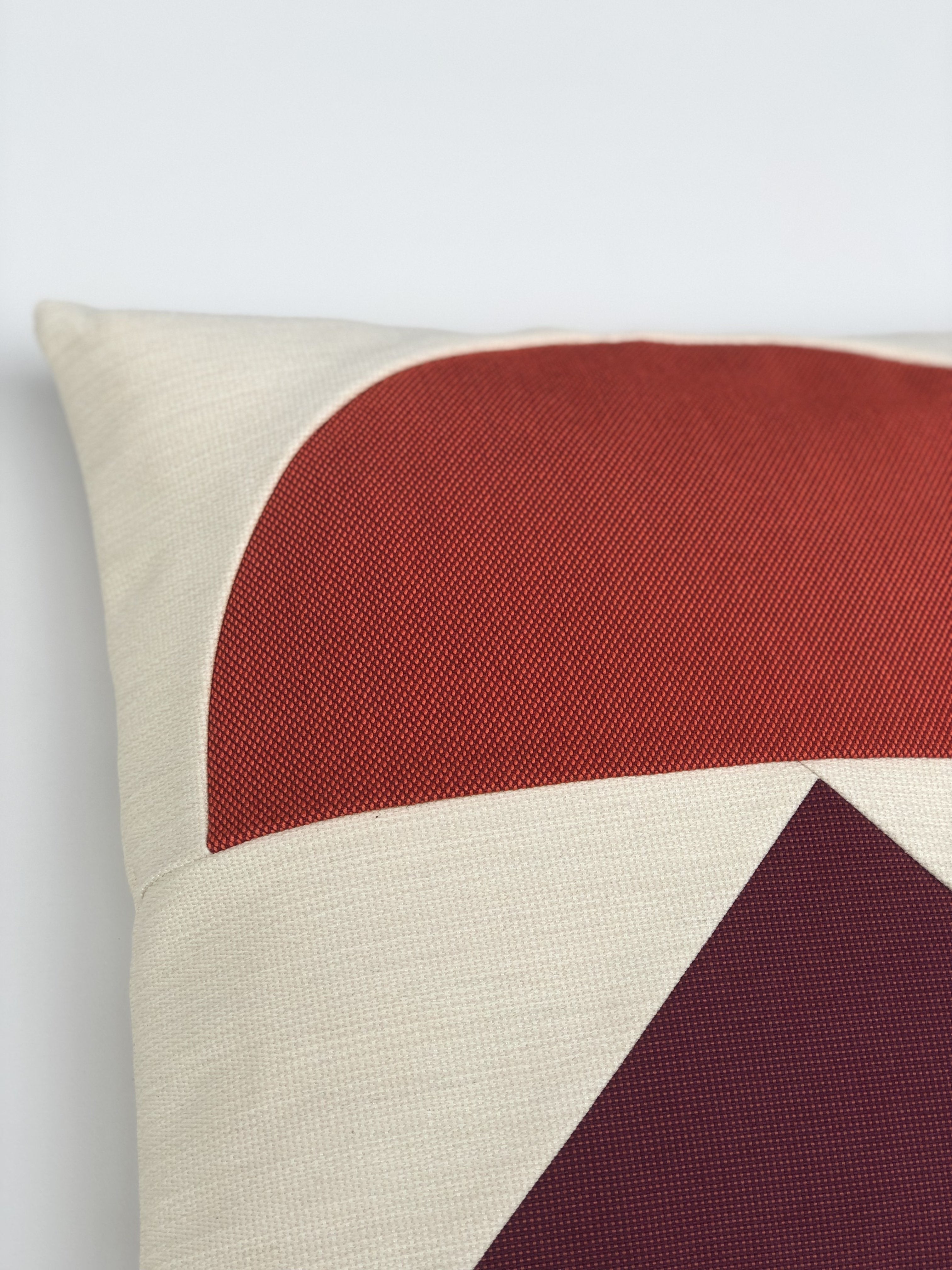 Cushion + Pillow Case Red Geometry